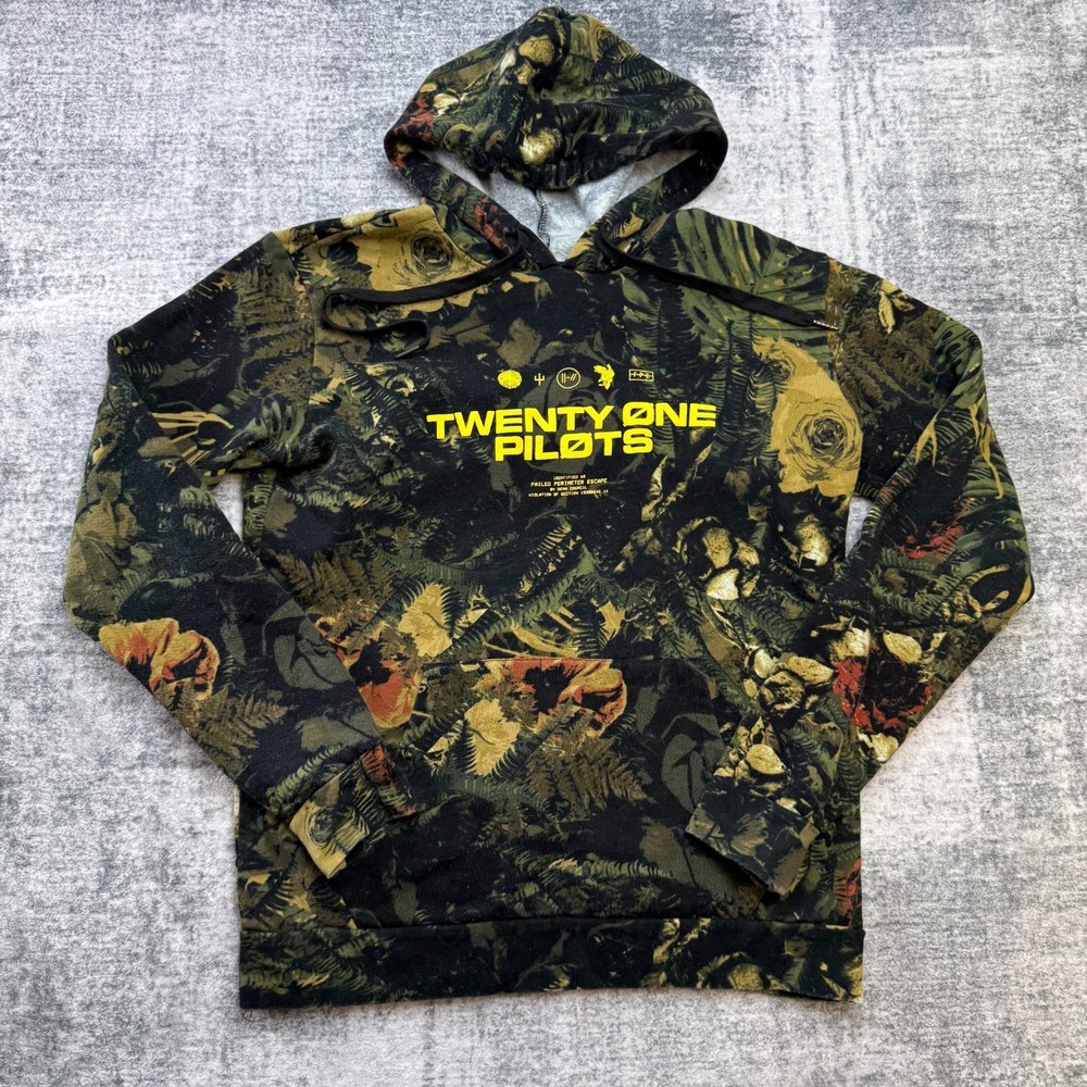 Twenty One Pilots Green Floral Camo Hoodie